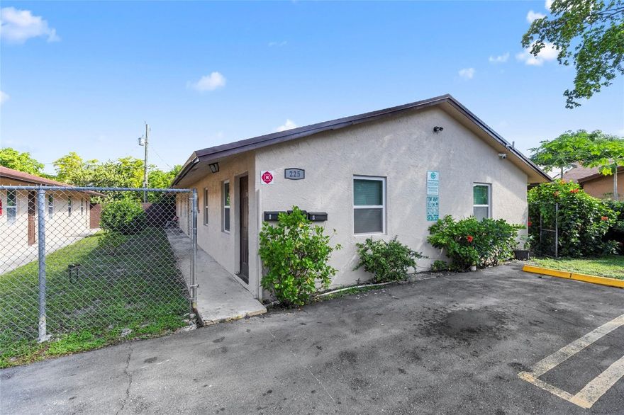 Recently renovated triplex located in the heart of Pompano Beach! Each unit has 2 bedrooms and 1 bathroom. This property offers three well-appointed units with modern upgrades, making it an excellent opportunity for investors. Each unit features updated kitchens with new cabinetry and countertops, refreshed bathrooms, stylish flooring, and fresh paint throughout. Just minutes from the beach, shopping, dining, and major highways, this property combines convenience with strong rental potential. A turnkey investment with room for attractive cash flow in a thriving rental market. Buildings 225,229,233 and 237 available as a package. All units leased.