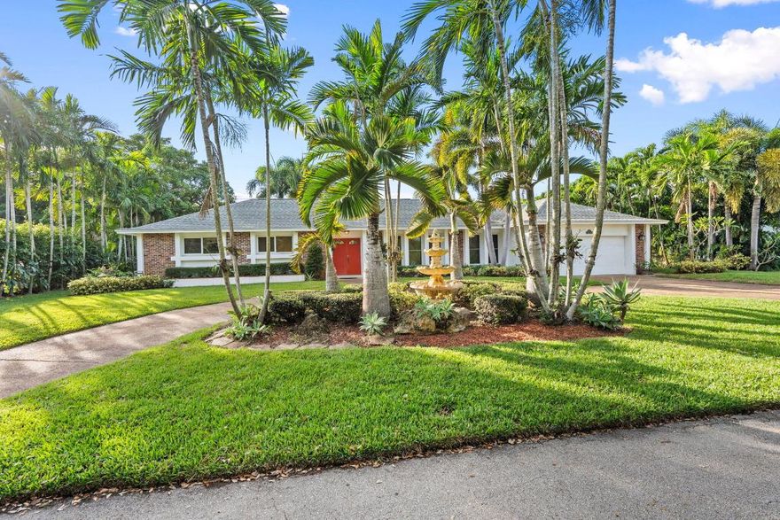 Enjoy a prime location in this private family neighborhood, just minutes to major routes, shopping, dining, and nearby Village of Palm Springs Park for recreation. This CBS 3-bedroom, 2.5-bath home sits on a generous .39 acre lot with peaceful water views and a circular drive. Impact windows provide peace of mind. The screened patio is ideal for lounging and al fresco dining. The large backyard offers ample space for a pool, play area, or outdoor living. Low HOA adds to the appeal. A perfect combination of convenience, comfort, and room to grow...so nice to come home to!