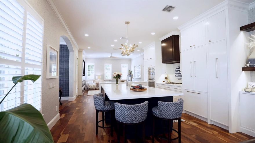 Windsor Court townhouse is a block from the sea and a few blocks to Delray Beach's trendy Atlantic Avenue. An end-unit, it conveys a signature blend of Caribbean-inspired charm; modern luxury; and a light, airy, serene ambience. A color palette of beach-inspired marine blue hues, natural materials and textures, and designer wallpapers transform this residence into a tranquil seaside retreat.  Disclaimer under ''More''