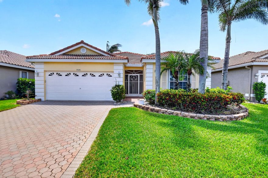 Welcome to 9595 Orchid Grove Trail, a charming and well-maintained residence located in one of Boynton Beach's sought-after communities. This inviting home offers a bright and spacious layout designed for comfortable living and effortless entertaining.  Step inside to discover light-filled living spaces and a functional floor plan that flows seamlessly from the living and dining areas into the kitchen, creating the perfect setting for gatherings with family and friends. The generously sized bedrooms provide comfort and privacy, while the primary suite offers a relaxing retreat to unwind at the end of the day. Enjoy outdoor living in your private backyard space—ideal for relaxing with a morning coffee or entertaining guests while enjoying the South Florida lifestyle.  Conveniently located near shopping, dining, golf courses, parks, and major roadways, this home is also just a short drive to beautiful beaches and everything Boynton Beach has to offer. Whether you're looking for a full-time residence or seasonal retreat, this home presents a wonderful opportunity to enjoy Florida living at its best.  Don't miss your chance to make this lovely property your own!