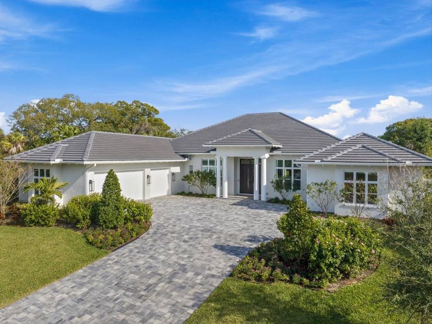 Welcome to your dream home in The Shores, Vero Beach! This stunning 4-bedroom, 3.5-bath residence, built in 2024, offers 3,859 sq ft of modern elegance and serene lakefront charm. A dedicated flex room/office is perfect for remote work or relaxation. Enjoy airy 10-foot sliders in the main room, providing breathtaking lake views & natural light. Step outside to your private oasis w/ a sparkling pool--ideal for refreshing swims or gatherings. The gourmet kitchen features high-end appliances & elegant wood floors enhance the contemporary aesthetic. Ample storage throughout ensures space for all your belongings. Nestled between the Indian River & Atlantic Ocean, The Shores offers a tranquil lifestyle w/ easy access to beautiful beaches, vibrant local amenities, Stargazing & Rocket Launches!