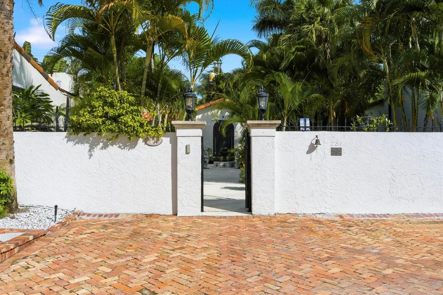 Welcome to 281 Granada Road, a classic 1928 West Palm Beach courtyard residence nestled in the historic El Cid neighborhood--just moments from the shimmering Intracoastal Waterway and the boutiques, beaches, and restaurants of Palm Beach Island and City Place. Graciously situated on the coveted lake block of West Palm Beach's most distinctive enclave, the parcel is a generous 75 x 125 feet and has many period details in wood and wrought iron. Abundant light and volume, given 12-foot ceilings, in the owner's bedroom and guest suite, reached via an arched loggia.