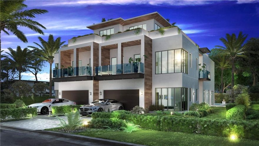 NEW CONSTRUCTION DEEP WATER ACCESS NO FIXED BRIDGES Live the Vacation Lifestyle all Year-Round. Blocks from the ocean. Take your Golfcart or casually Walk to the beach, dining & boutique shops in minutes. Private backyard with Pool, HotTub, Summer kitchen, BBQ, Refrigerator, full-sized sink, large island & Fireplace. Imported Custom kitchen with Wolf gas cooktop, oven, SubZero refrigerator, wine storage & pantry. Over-sized Master bedroom with private balcony Romantic Master bathroom with rain dome, body sprayers, slipper tub, dual vanities. Private elevator & Floating Staircase extend to Roof Top for Unobstructed Views of Sunset-Includes a boat dock to accommodate up to a 40 ft boat.