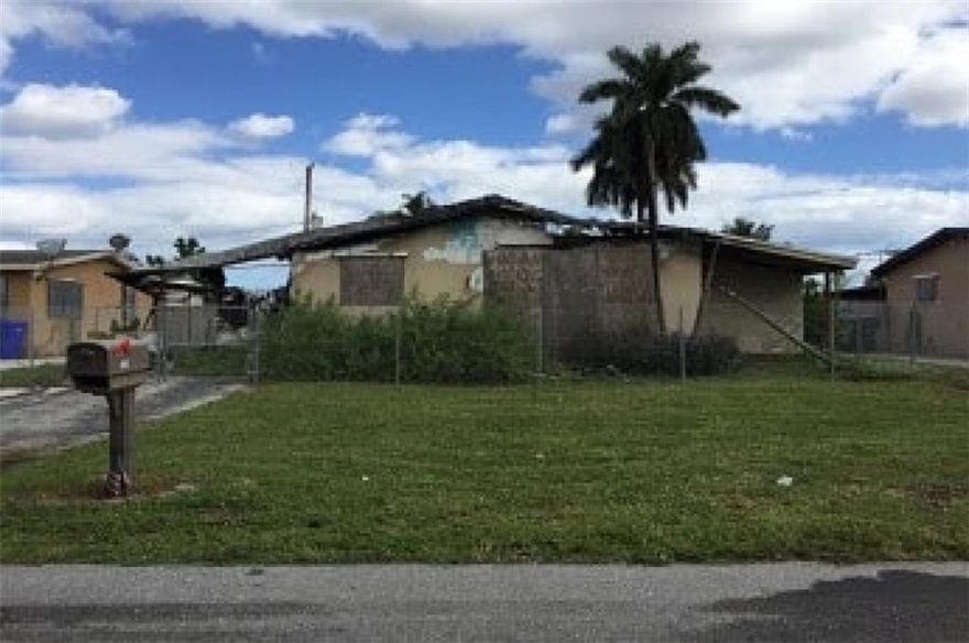 The property was purchased from a fire sale. The seller has approved plans for the reconstruction which are included in the price.