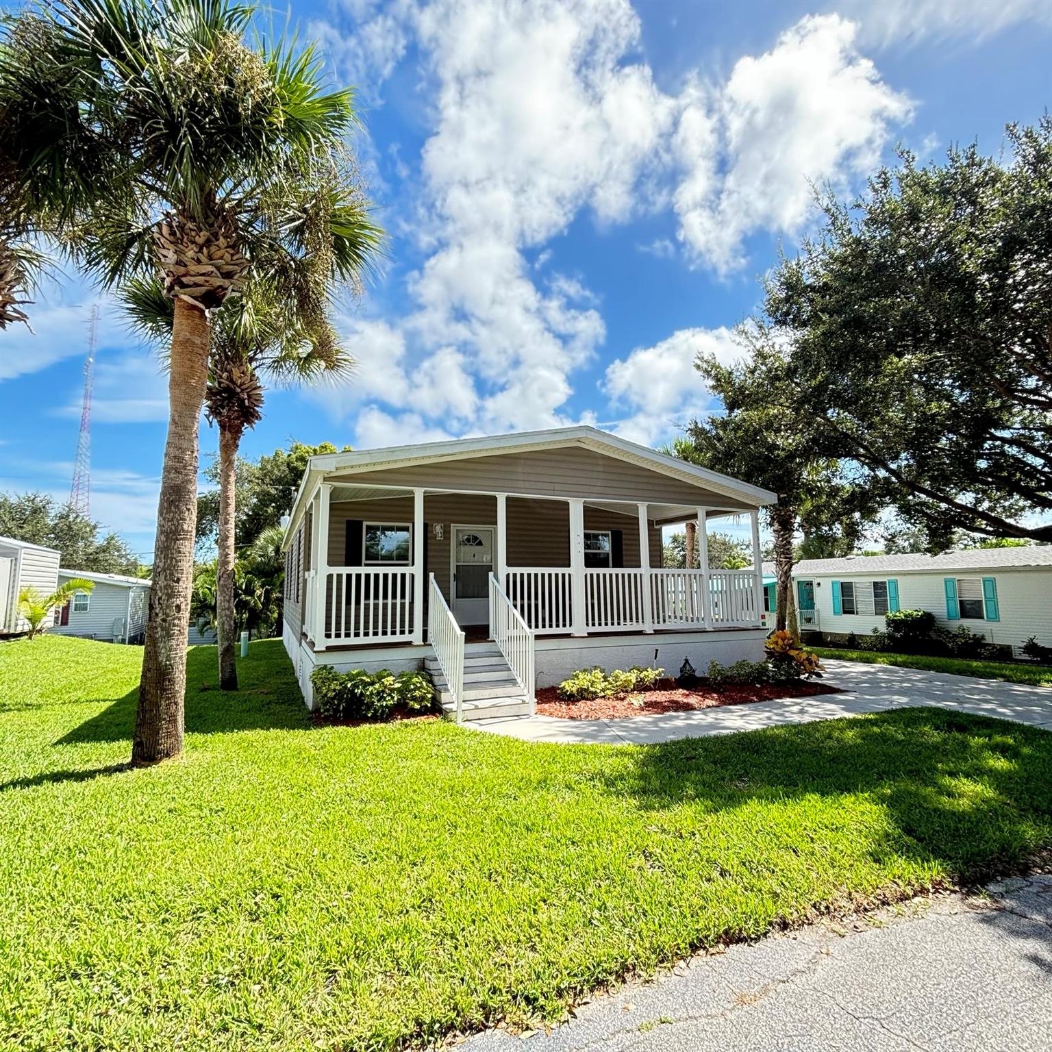 WELCOME TO Beach Cove, a 55+ delightful community adjacent to the Indian River in Sebastian, FL close to US 1, shopping, restaurants, and riverside parks. SELLER OFFERING TO PAY 1ST MONTH'S LEASE FOR A FULL-PRICE OFFER. The amenities include a community pool, renovated clubhouse, pavilion areas, outdoor Tiki lounge, grill area, fire pit, dog park & more. This 2018 Skyline Model manufactured home offers 2 Bedrooms, 2 Baths ++ a FLEX room, neutral colors, crown molding, vinyl laminate flooring, recessed lighting, walk-in closets, walk-in shower, Sola-tubes, with a large kitchen/dining area overlooking the living space. Shed & parking. Most inviting is the huge front porch offering early morning coffee or libations at night. You can't beat this price and amenities. Seller Motivated.