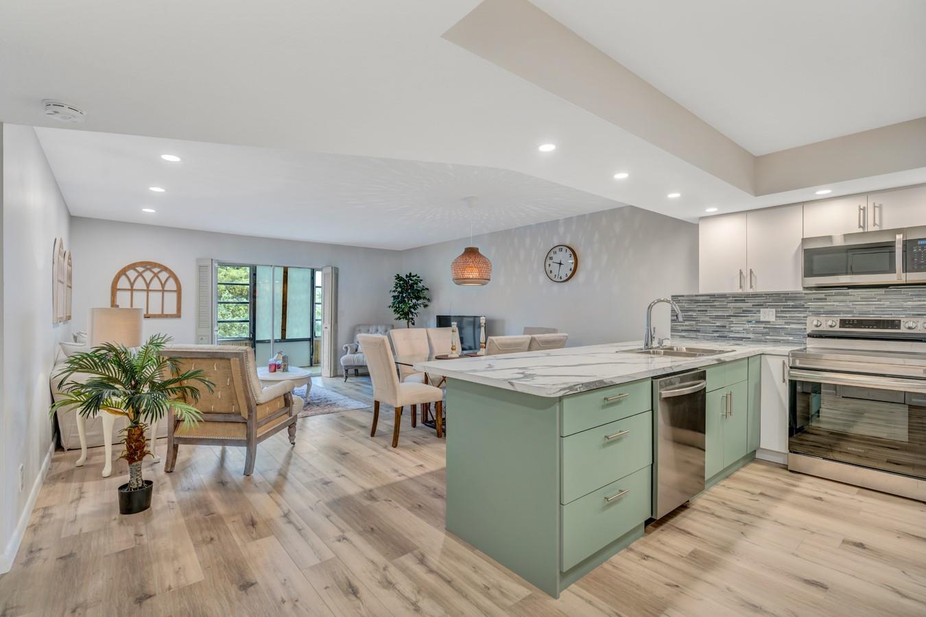 Welcome to 4750 NW 22nd Ct, Lauderhill, FL – a stylishly updated 1BR/1.5BA condo in the vibrant 55+ community of Castle Gardens. With 928 sq ft of bright, modern living space, this fully furnished home is truly move-in ready. Enjoy new vinyl flooring, a sleek kitchen with shaker cabinets & stainless steel appliances, and updated baths—including an en-suite in the spacious primary bedroom. Freshly painted and thoughtfully designed for comfort and ease. Resort-Style Amenities: 3 Heated pools, spa, sauna, fitness center, bowling, performance center, shuffleboard, BBQ area, and more. Plus, assigned parking, on-site laundry, and shuttle service. Located in a recently renovated building with new plumbing, central A/C, elevator access, and great community spirit. HOA requires 720+ credit score.