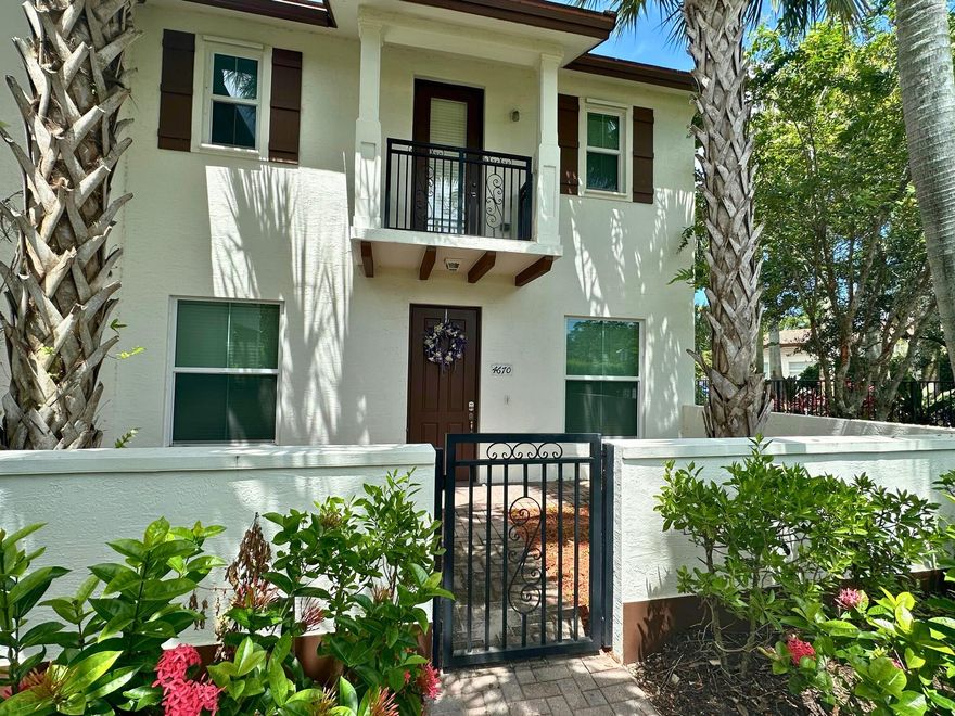 Discover the perfect blend of comfort and convenience in this inviting 3-bedroom, 3-bathroom townhouse nestled in the secure, gated community of Paloma Lakes. With a versatile bonus room downstairs—easily convertible to a 4th bedroom complete with a full bathroom nearby—this home adapts seamlessly to your growing family's needs. Enjoy modern stainless steel appliances, durable porcelain tile floors throughout, and a full-size washer/dryer on the second floor for effortless living.
Ideal for young families seeking proximity to Monarch High School and the vibrant Promenade mall, or savvy investors eyeing strong potential, this gem boasts enhanced safety with a fire sprinkler system and full hurricane protection.
Don't miss out—schedule your private tour today and make it yours!