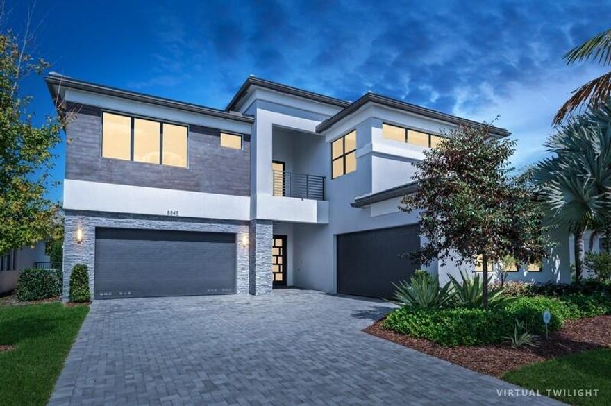 The lowest priced Maldives model with a pool available in Lotus!  Your search for a truly turn-key luxury home in Lotus is over.  This rarely available Maldives model is the largest model in Lotus and boasts over 5300sqft, five bedrooms, five bathrooms and two half baths. As you enter the bright and airy home you are immediately struck by the vaulted ceilings and designer finishes. The open floorpan first story accommodates spacious living and formal dining rooms, as well as a game room, bedroom with ensuite bath, a refrigerated 146-bottle built-in wine refrigerator, and eat-in kitchen. The chef's kitchen includes upgrades such as Wolf/Subzero appliances, gas range, custom cabinetry, quartz countertops, and a 10' waterfall island.  The spacious living room is flanked by oversized sliding