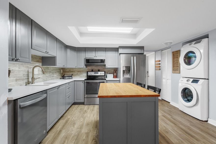 Stunning and spacious 3/2 unit with screened patio overlooking the pool. Entire unit has been remodeled over the past 5 years - new AC 7/2025, AC ducts cleaned, roof insulation added, water heater, impact windows and doors, kitchen & appliances and baths, new wood tile flooring. The building was recently painted and has a new roof; the maintenance fee includes water. sewer, trash, building insurance, exterior maintenance and roof, pool service and common areas/landscaping. No Investors as the unit cannot be rented at this time. Prime location close to Forest Hills Park, the Coral Springs School District and the upcoming development at corner of University & Sample to include shops and restaurants. May be able to finance with 10% down and 680 credit score.