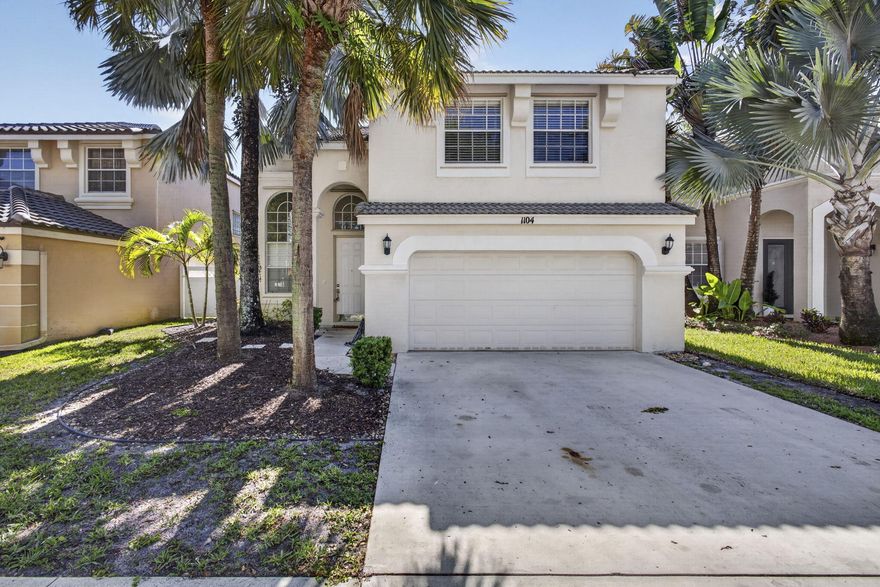 Beautiful two story 4 bedroom home, overlooking M1 Canal in the gated community of Madison Green. high ceilings, NEW countertops in the kitchen, and new bath tub on the second floor for guest rooms . The entire house has been painted like new, Sliding Doors; Huge fenced backyard and you can dock your boat in the deep canal in the backyard. This Community includes golf, resort style clubhouse, state of the art fitness center, tennis ,pickleball, basketball courts, children' playground, kids pool with fountain, resort pool and spa. Close to A rated schools, and a short drive to to PBIA airport, downtown West Palm Beach and Wellington Green Mall. The Links at Madison Green offers daily greens fees and no equity required. Preferred Basic cable & internet