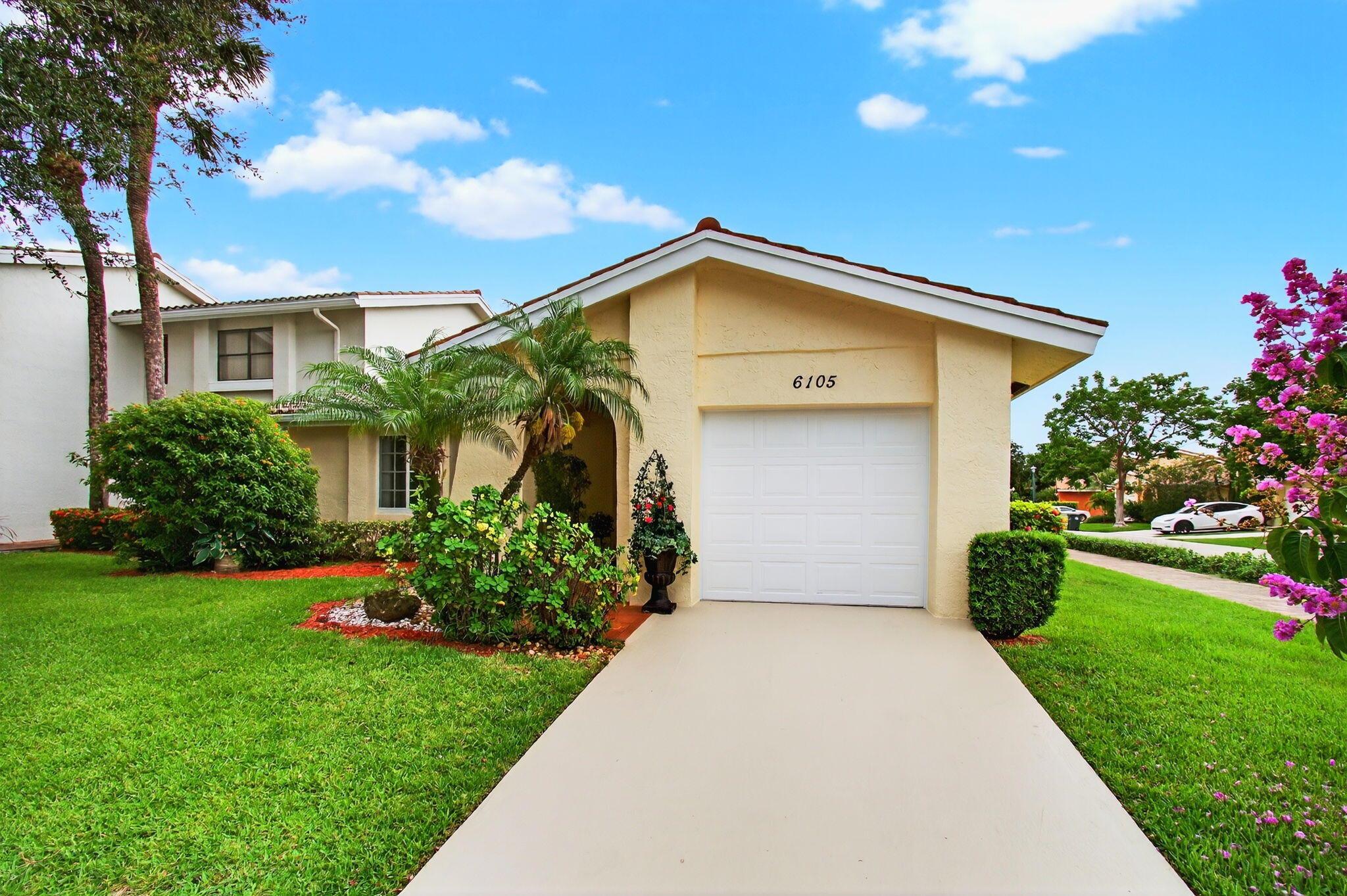 LOCATION! LOCATION! DISCOVER THIS RARE 3/2/GARAGE SUNLIT CORNER VILLA IN GATED ESTADA. WALK TO TOWN CENTER MALL, DINING, SHOPPES & MORE! HOME BOASTS 2023 LUMINOUS IMPACT WINDOWS/DOORS, STYLISH TILE THROUGHOUT, SOARING CEILINGS, NO POPCORN, OPEN LAYOUT, ELEGANT FRENCH DOORS LEAD TO OWNER'S RETREAT, SPLIT FLOOR-PLAN, FRESHLY PAINTED INSIDE & OUT, NEW LED LIGHTING, NEW AC,HOT WATER & APPLIANCES, ENERGY EFFICIENT & IMPECCABLY MAINTAINED. ENJOY A PRIVATE SERENE BACKYARD W/LUSH GREEN SPACE, ENCLOSED LANAI. $250.00 HOA INCLUDING LAWN, EXT MAINTENANCE, COMMUNITY POOL, COMMON AREAS, & SEC. GATE. FAM FRIENDLY ALL AGE COMMUNITY W/TOP BOCA SCHOOLS. CLOSE TO HWY, BEACHES & JUST ABOUT EVERYTHING! HOME CAN BE RENTED RIGHT AWAY. PERFECT TO LIVE IN OR INVEST IN THIS PRIME BOCA RATON HOME!