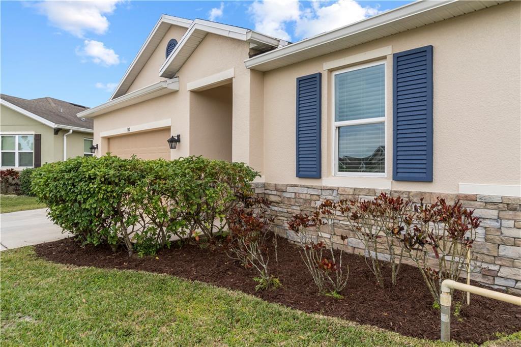 Best Value on rare .38 size lot in the Community! This spacious 4-bedroom home sits on an expansive lot, backing to a peaceful preserve for ultimate privacy. Freshly painted inside and out, it features a split-bedroom floorplan with a modern island kitchen and soaring 10-foot ceilings. Set in a desirable low-HOA neighborhood with access to a clubhouse, pool, basketball, pickleball, and tennis courts. Conveniently located next to a Publix shopping center with dining options, and just 15 minutes from beaches, I-95, parks, walking trails, boat ramps, schools, and scenic riverfront trails!Close