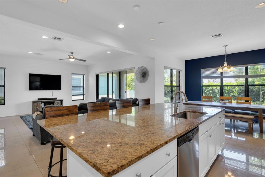 5 bed, 3.5 bath 2-story home w/2-car garage available for rent in the gated community of Coral Lago in Coral Springs. Built in 2020, this contemporary residence offers exceptional features throughout, including; impact windows and doors, an open concept kitchen, boasting an oversized center island, double oven, electric stove top, stainless steel appliances, and a large walk-in pantry. Perfect for entertaining, the kitchen seamlessly flows into the spacious living and dining areas. Upstairs, the home features a versatile loft area and split bedroom floor plan with laundry room. The master suite is complete with a large walk-in closet and a luxurious ensuite bathroom. Enjoy the covered patio, surrounded by a fully fenced, lushly landscaped yard—ideal for gatherings & relaxation.