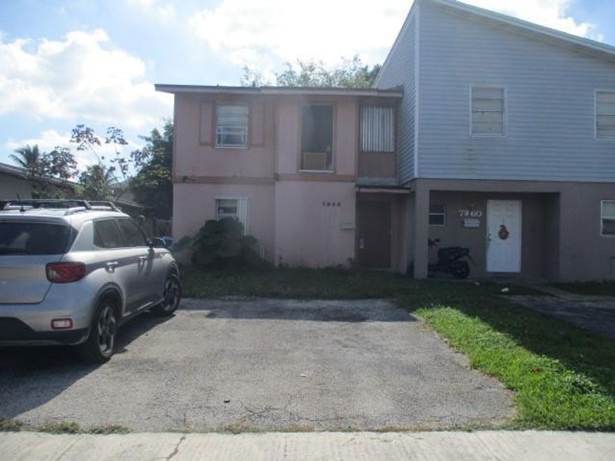 Excellent investment opportunity, large corner townhouse having 3 bedrooms, 2.5 having 1,598 SF of living area in N Lauderdale. Good rental or investment property, there is no HOA. Conveniently located near schools, shopping, Coral Springs, and the Tamarac Sports Complex. Property is being sold AS IS, buyer has the right to inspect.