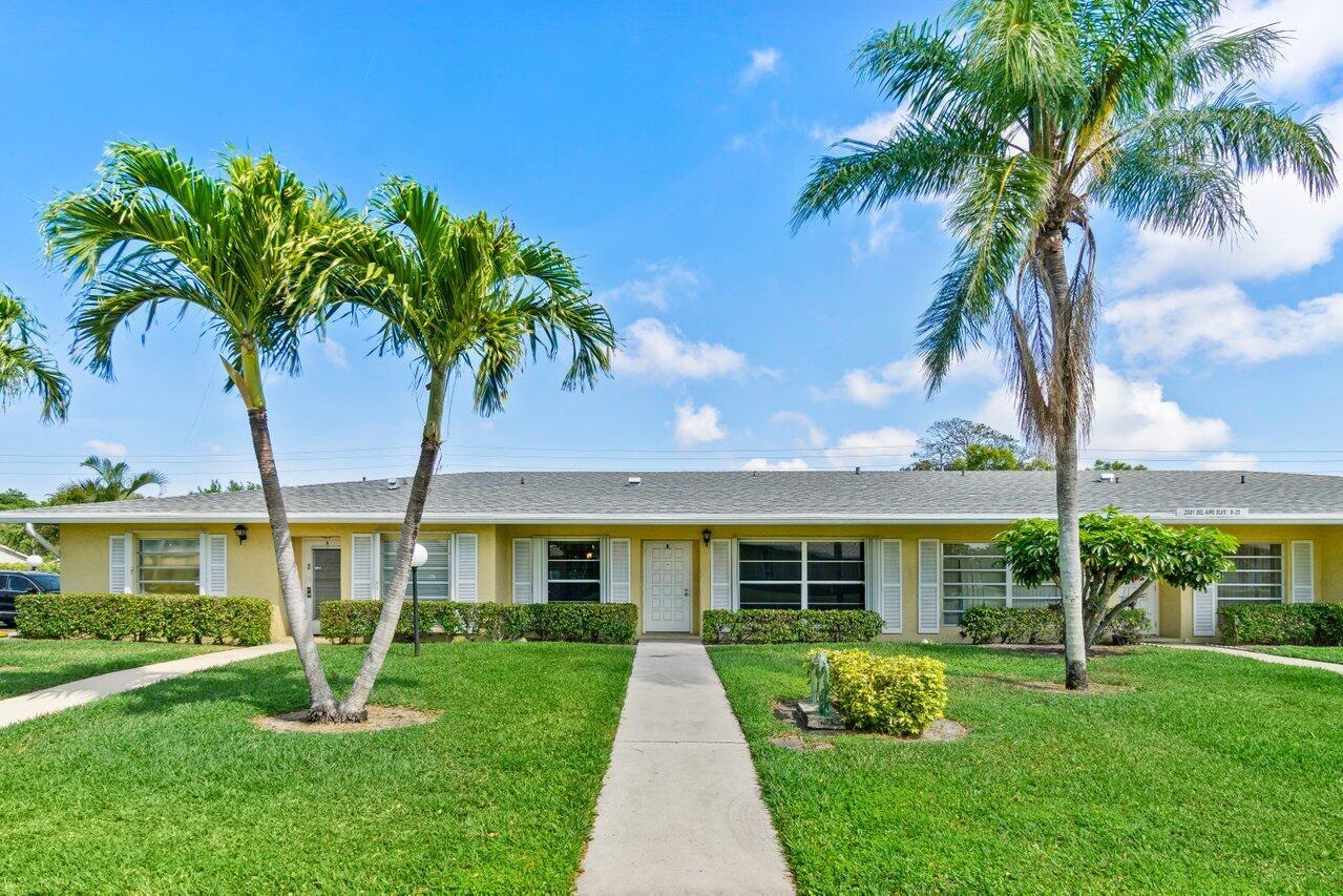 Welcome to this beautifully renovated 2 bedroom, 1.5 bathroom villa, where contemporary style and prime location come together seamlessly. Nestled in the highly sought-after Pines of Delray neighborhood, this stunning home offers an open and airy layout, flooded with natural light and designed for effortless living. From the trim to the sleek tile flooring, every detail has been thoughtfully curated to blend beauty and functionality. All plumbing updated July 2025! Significant 2024 upgrades include a brand-new A/C system, upgraded appliances, stylish new flooring, a fully renovated master and secondary bathroom, a modernized kitchen, a new front door, elegant window treatments, and high-end fixtures and switches, offering a contemporary and move-in-ready living experience. Upon