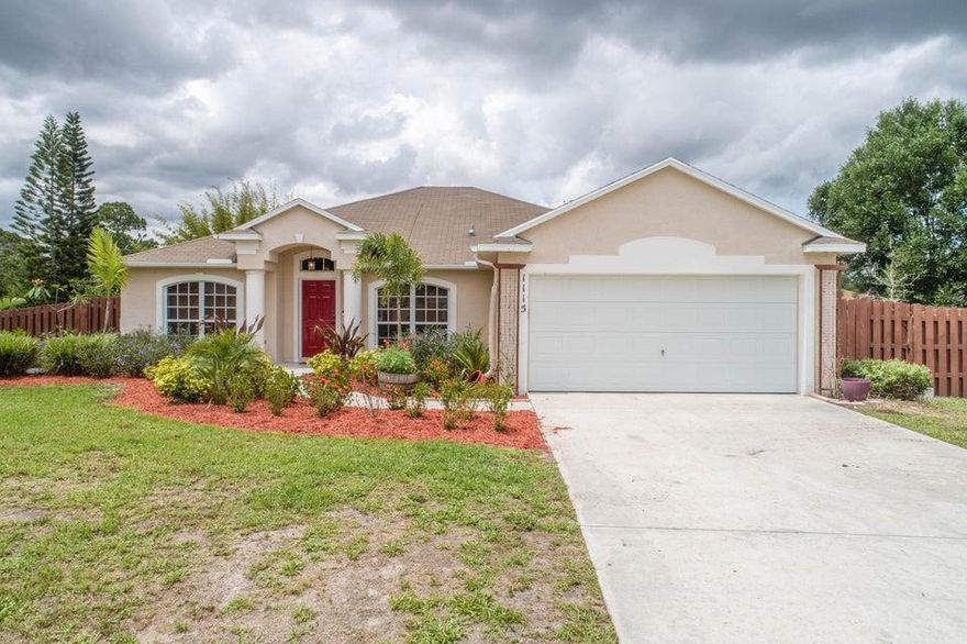 THIS CREATIVE 4/2 GEM WITH OVER 2000 SQUARE FEET OF LIVING SPACE IS A MUST SEE! Bamboo floors throughout common areas and NEW, PROFESSIONALLY installed carpets in ALL of the bedrooms. Brand NEW refrigerator, 42'' kitchen cabinets and a gorgeous ceramic farmhouse sink which makes dishes a pleasure to do! Mood lighting in kitchen and LED lights throughout the home along with many energy saving appliances like Nest. Split floor plan allows privacy for all with large family space. Master bedroom features in-wall safe, proper ''hide a wire'' for a TV mounting, His & Her closet, and BARN YARD door to master bathroom.  Get your grill ready! Yard is filled with mature landscaping, fruit trees, deck with fire pit, and pergola which makes dining outdoors a blast!