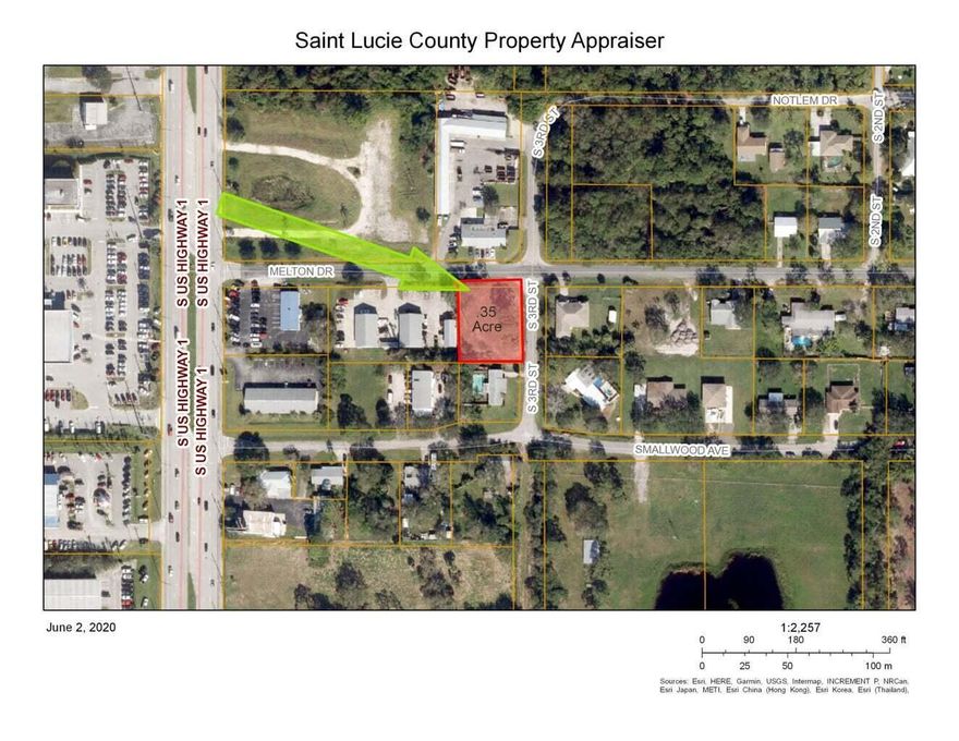 Affordable General Commercial corner lot .35 Acre mostly cleared. (140 x 109). City water located on the opposite of the street (See utility map under documents tab). Located just of US Hwy 1 close to the dealerships, great location for a body or auto repair shop in desirable White City. Or great for your personal storage building for your boat and RV! (SW corner of Melton Dr and South 3rd St.). See documents tab of  building site plan for 4,661 sq ft warehouse/office with 2,435 sf of warehouse and 2,2226 of office( can be modified to have more warehouse/less office).