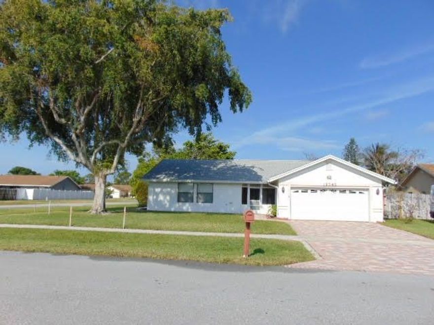 BEST VALUE IN W. BOCA RATON.  ROOF IS ONLY 13 YEARS OLD. A/C IS ONLY 3 YEARS OLD. A++ RATED SCHOOLS.THIS 5 BEDROOM 2 BATH, LARGE CORNER LOT PROPERTY ON THE LAKE IS WAITING FOR YOU AND YOUR FAMILY TO CALL IT HOME.LARGE DECORATIVE DRIVEWAY TO FIT ALL YOU CARS. CLOSE TO GREAT SHOPPING AND PLACES OF WORSHIP. SO MANY AMENITIES LIKE A COMMUNITY POOL, LIGHTED TENNIS AND BASKETBALL COURTS, PLAYGROUND AND SO MUCH MORE. CALL TO SEE TODAY.