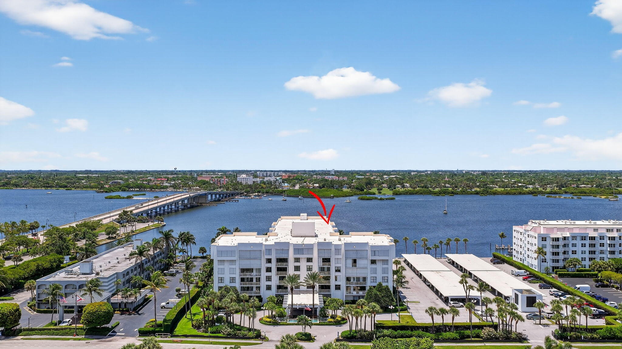 Palm Beach luxury living at its finest in this furnished 1BR/1.5BA penthouse at La Palma, boasting 1,180 sq. ft. and spectacular Intracoastal views from every room. Features include a bright living area, eat-in kitchen, spacious bedroom with walk-in closet, 8-ft ceilings, and a covered balcony perfect for sunset views. Indulge in resort-style amenities--24/7 doorman, on-site manager, saltwater pool, fitness center, sauna, barbecue, and deeded beach access across the street. Additional perks include same-floor storage, covered parking, and an exclusive 2BR guest suite for visitors. Perfectly situated near luxury hotels, upscale shopping, fine dining, golf, tennis, and the Lake Worth Farmer's Market, with the airport just minutes away, offering the ultimate Palm Beach lifestyle.