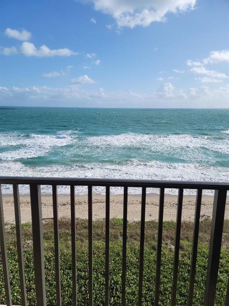 Oceanfront Location, location!  This beautiful 2 bedroom and 2 bath condo is located in the highly desirable high rise community of SeaWinds on Hutchinson Island.   Direct waterfront location offers million dollar views of the ocean off the rear balcony and Intercoastal views from the front windows!  Unit has been well maintained and is open and spacious.  Amenities include Tennis, pickle ball, bocce, sauna, community pool, car wash, etc. Restaurants, shopping, downtown, fishing and boating all within walking distance ..  Paradise awaits!