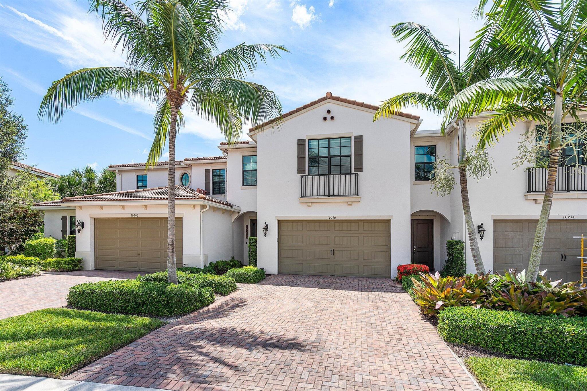 A Hidden Oasis! Amazing newer Townhome in gated community with upgraded finishes & golf course & water views. Foyer entry opens to Wide-Open Floor Plan with neutral porcelain Tile Floor on main floor. Spacious living area w/Hurricane Impact Sliders out to private east facing patio. Chef's Kitchen offers double GE Ovens, custom cabinets, huge Quartz Center Island. The 2nd floor has the spacious Primary Suite, 2 custom fitted walk-in closets & spa-inspired primary bath. 2 additional large bedrooms -one w/ walk-in closet. Guest Bath w/Tub. Custom Lights & Fans, Blackout Shades for bedrooms. Laundry room with NEW washer/dryer. 2 car garage w/ Epoxy Coat, expanded driveway. Resort-Style Amenities Include: Clubhouse, Fitness Center, Pool & Spa. Zoned For A-Rated Boca Raton Schools.