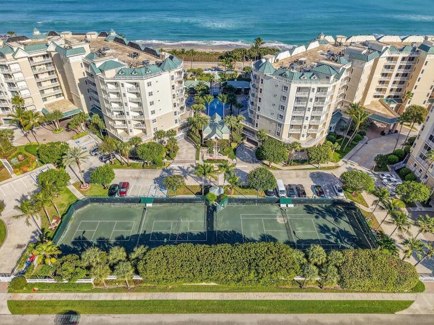 Wake up to sweeping ocean views & live the dream in this exceptionally spacious 3 BR, 3.1 BA corner unit in the sought-after Jupiter Ocean Grande. This beautiful condo features an open concept layout w/ high ceilings, 2,490 sf under air, impact glass, large living area/private balconies off every bedroom (500 sf of balcony space) each w/ its own en-suite bath. The chef's kitchen boasts wood cabinetry, granite countertops & premium appliances, new AC (10k). Resort-style amenities include heated pool, tennis courts, fitness center, clubhouse, garage parking, & year-round social activities—all just steps from the beach & minutes to Jupiter's best dining. Pet friendly. Rented 3 mons in season for 13k & prorated rent conveys for instant income! FULLY FURNISHED. MOTIVATED SELLER Pet-friendly (No weight limit). Seller is motivated sodon't miss this rare opportunity! Fully furnished, turnkey for your convenience.
