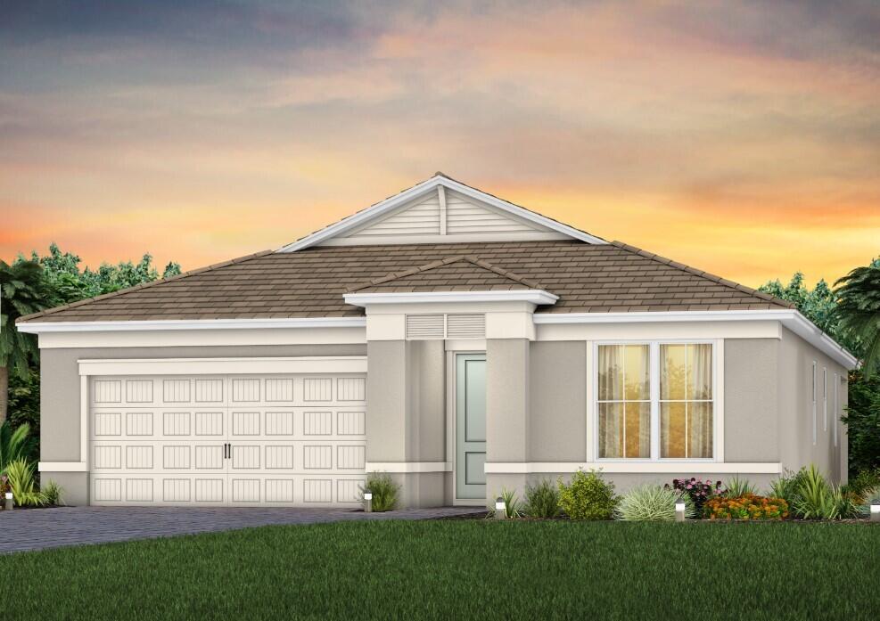 UNDER CONSTRUCTION: Enjoy your lake view from the extended covered lanai in this beautifully appointed Highgate home. Oversized tiles flow seamlessly throughout the entire space and elegant on-trend finishes will delight you at every turn. Estimated Completion is November - Come lock in the future promise of a new home today!