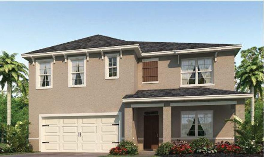 Concrete block construction on both floors! This plan offers a flex space that could be a dedicated home office or formal dining room. A bedroom with full bath, central living room and open kitchen with extended island complete the main level. Upstairs features a generous owner's suite and a secondary living room perfect for family movie nights and the second floor laundry room simplifies an everyday chore! Photos used for illustrative purposes and do not depict actual home.