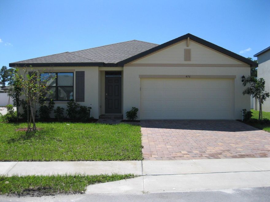Brand new home located in Morningside/Palm Breezes in western Fort Pierce. This home has designer features such as storm shutters, 42'' kitchen cabinets, quartz kitchen counter tops, stainless steel kitchen appliances, luxury tile flooring, large living room, double master vanity in quartz, glass shower enclosure in the master, paver driveway, ceiling fans and just so much more! Be the first to live in this amazing home. Ohhh the sunsets are just so amazing!