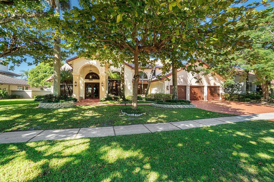 UNFURNISHED ANNUAL RENTAL -- Experience luxurious living in this A+ executive residence located in the prestigious Woodfield Hunt Club II. Overlooking a tranquil lake, this elegant home features 5 bedrooms, 4.5 bathrooms, and a private Den/Office. The gourmet kitchen with a breakfast nook flows seamlessly into the spacious Living Room, Family Room, and large Dining Area, perfect for both entertaining and everyday living. Enjoy South Florida's outdoor lifestyle on the expansive covered patio with serene lake views, an oversized 42' pool, and an extended deck area ideal for lounging or hosting guests. Additional highlights include a 3-car garage, complete hurricane protection, and numerous upgrades such as 3-zone A/C, dual water heaters, central vacuum, and volume ceilings throughout.