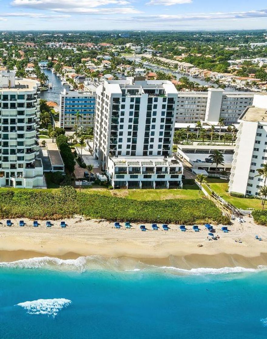 Welcome to this 3-bedroom, 2.5 bath oceanfront condo in the heart of Highland Beach with 2 GARAGE PARKING spots. Positioned on the south west side of the building, natural sunlight fills the room, which opens to a balcony that overlooks the western sky to capture picture-perfect SUNSETS & CITY LIGHTS each evening.   And enjoy the OCEAN VIEWS  as well, from both the living room, breakfast area/kitchen!  The master suite offers a western private ''Juliet style'' balcony with floor to ceiling impact glass, space for a desk, and a huge walk-in closet area. Two additional bedrooms offer comfort and flexibility. Residents enjoy direct beach access with chairs and loungers on the beach,  fitness center, pool, sauna, & manager on site.  PET FRIENDLY & RENTABLE IMMEDIATELY