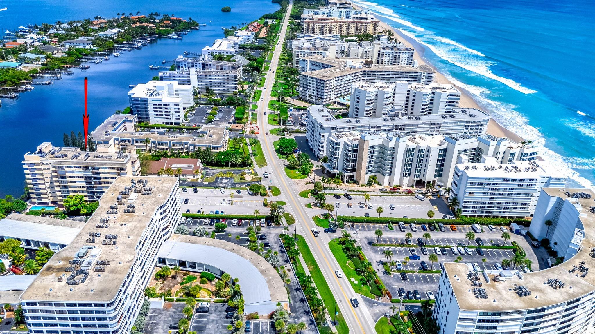 This beautiful Turn-key 1BR/1.5BA condo is perfectly positioned between the Atlantic Ocean and the Intracoastal, offering the ultimate coastal lifestyle. Enjoy a bright and open living space that flows seamlessly to a private balcony, perfect for ocean breezes and tropical views. The spacious primary suite includes ample storage and a private en-suite bath, while a guest half bath adds convenience. In this boutique building, residents enjoy resort-style amenities including a sparkling waterfront pool, gated beach access, lush landscaping, and assigned parking. Ideally located just minutes from the shopping, dining, and cultural experiences of Palm Beach and Delray Beach. Whether used as a seasonal escape or elegant year-round home, this turn-key condo is move-in ready.