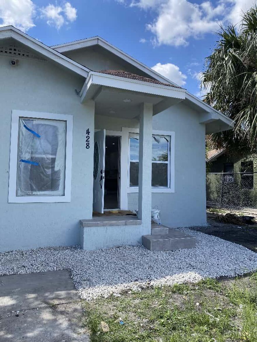 Walking distance to downtown West Palm Beach, CityPlace, Courthouse, Offices, Restaurants and Stoppings; short distance from Sunset Avenue Public Beach Access. This 3 bedrooms / 2-bathroom Single-Family Home was recently remodeled inside and out. New impact window all though, one year old AC unit and Water Heater, new roof, brand new appliances. High ceilings, Security System and much more. NO HOA. Great Investment Opportunity.