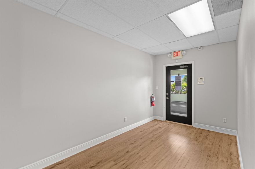 Light, bright, and beautifully renovated, this 1,134 square foot office space offers prime visibility along high-traffic Military Trail in Delray Beach. The flexible floor plan features multiple private rooms and two restrooms, making it ideal for a variety of business uses - medical, professional, or boutique service-based operations.Positioned less than 5 miles from I-95, Florida's Turnpike, the beach, and the vibrant dining and shopping of Atlantic Avenue, this location provides unmatched convenience for both clients and staff. Modern finishes, ample natural light, and strong street presence make this property a standout opportunity in one of Palm Beach County's most sought-after corridors.3 year minimum lease duration. List price is all-in, minus electric.