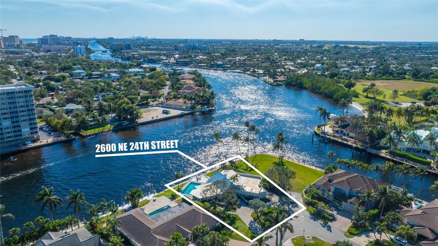 Remarkable views South down the Intracoastal Waterway from this trophy lot!  Build your dream home here and enjoy the moving artwork of the parade of boats in your view down over 1500 feet of direct Intracoastal water.  This 100x130 foot lot offers 100 feet of dockage for your vessels and water toys.  With 13,048 square feet of land you will have plenty of room to build a masterpiece including all of the outdoor amenities.  When you leave your dock by boat you will be in the ocean in a couple minutes.  The street has multiple development projects currently under construction or breaking ground.  This is your chance to live directly on the Intracoastal in a sought after location that is in the midst of improving even further.