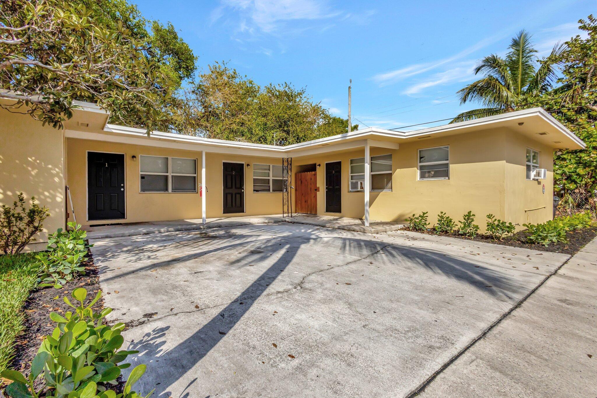 Renter's Paradise! Welcome to this beautifully renovated quadplex in the heart of downtown Lake Worth Beach! This property offers an exceptional investment opportunity--ideal for an investor looking to expand your portfolio. Conveniently located near public transportation, including Tri-Rail and bus loops, you're just minutes away from stunning beaches and lush parks. Each unit is individually metered for electric, water, and natural gas, ensuring efficient management and billing. Additional highlights include brand-new impact windows for enhanced protection during hurricane season and tankless water heaters in every unit, providing extra storage space.
