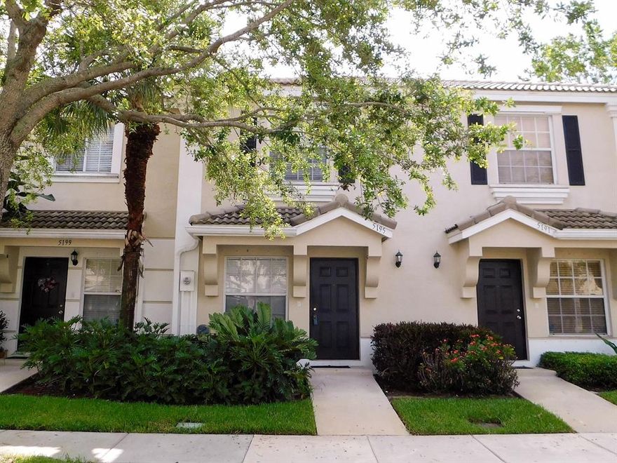 This 2 bedroom 2.5 bath home features a large open kitchen with lots of cabinets. granite counter tops and a newer refrigerator. Two spacious bedrooms each with a private bathroom. March 2018 AC. Hurricane shutters. Upstairs full size washer and dryer. Beautiful gated community with a clubhouse, pool, exercise room, sand volleyball and a playground. HOA includes cable, Internet, Insurance on the building, Roof maintenance.