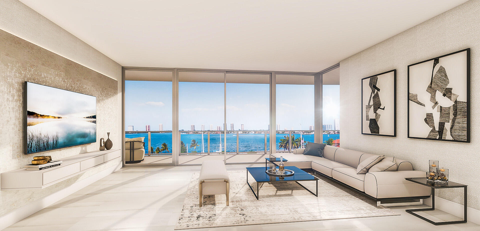 THE NAUTILUS 220 DEVELOPER IS OFFERING A SUMMER SPECIAL $100,000 DESIGN FURNISHING CREDIT. Nautilus 220 is a new luxe waterfront development alongside a marina with 330 condominium residences in two, 24 story towers, a one- acre outdoor amenity deck, the SeaHawk Prime by David Burke restaurant, retail, a cafe and office suites. Everything you need in one place, resort-style living perfected. Last 2-bedroom with den, residence with gorgeous direct East views, located in our Harborside tower. Beautifully appointed with 10ft ceilings, hurricane impact glass, porcelain tile throughout, full Miele Appliance package, wine cooler, waterfall quartz kitchen island countertops, European cabinetry, split-bedroom layout, den, large primary suite and ensuite featuring freestanding soaking tub.