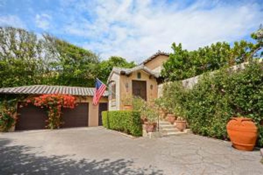 One of last unredeveloped properties in the Estate Section of Delray Beach's coveted oceanfront. Great opportunity for remodeling vintage Mediterranean home on property or building your dream house.  Only seven blocks south of Atlantic Ave.This is an over-sized lot of 120' on ocean.  A rare find!