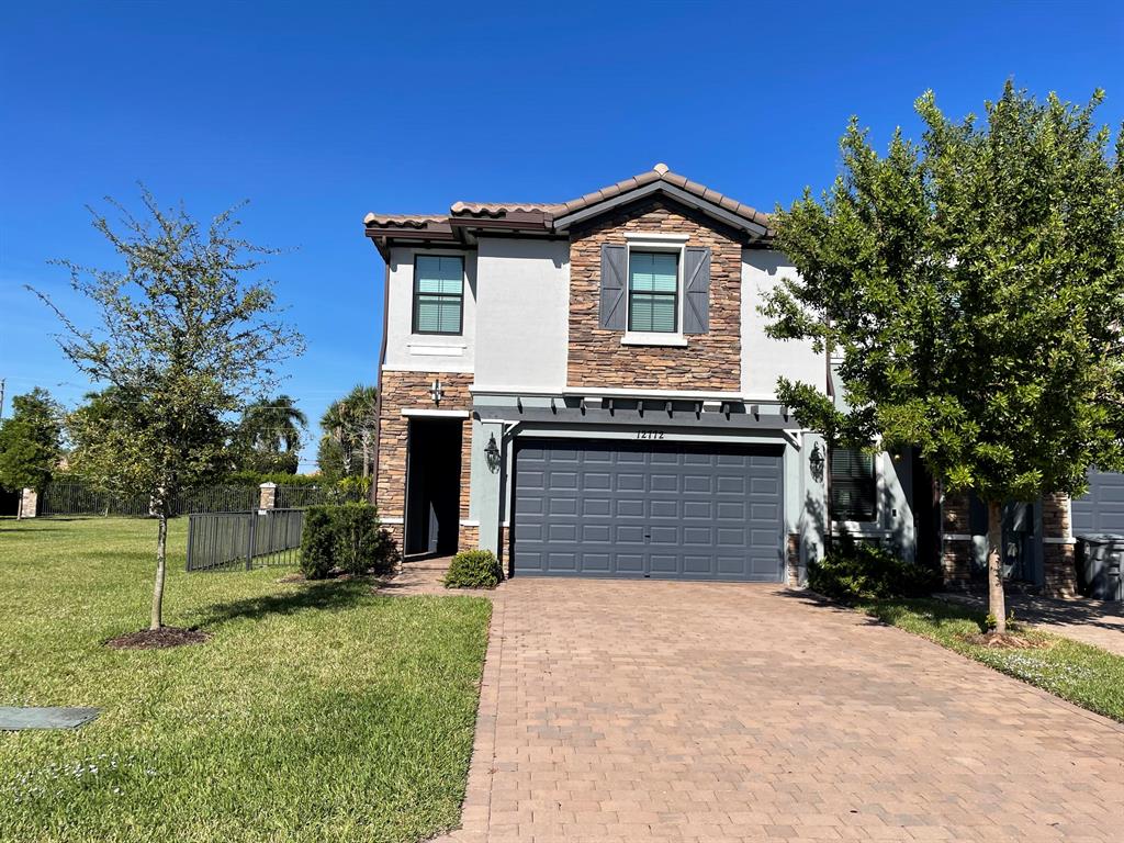 Gorgeous Corner townhouse featuring 4 bedroom & 3.5-bathroom with large paved gated backyard built in 2019. The house comes with custom kitchen cabinets, stainless appliances, island quartz countertops, large bedrooms, large walk-in closets, oversize main bathroom with frameless glass in showers, and bathtub with double sinks. This property is full of upgrades including, ring bell, security system, accent walls in main living space, LED lights, backsplash, full size washer & dryer, impact windows and door. The gated community of Cambria Parc features a pool, playground & recreational paths. Perfect location in close proximity to the best beaches and downtown Delray Beach. Move-in ready! Don't miss this one, it will not last long!