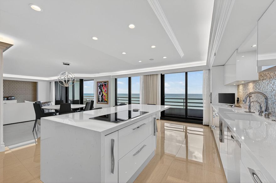 This 3-bedroom, 3-bath masterpiece is the epitome of oceanfront luxury. Upon entering you're welcomed by large format porcelain flooring that leads to the open living spaces w/ forever ocean views. The contemporary kitchen is a chef's dream, equipped w/ high-end Wolf, Miele & KitchenAid appliances; sleek white cabinetry & counters, oversized island & plentiful storage. The pass-through bar includes a fabulous U-Line wine cooler, perfect for seaside entertaining. The oversized primary suite features custom wall trimmings, designer lighting & panoramic city views. The primary bath includes a soaking tub, glass enclosed shower & gorgeous double vanities. 2 guest suites, boast stunning ensuite baths, custom lighting & expansive city vistas. The multi-functional Creston system controls the residence's lighting & audio, as well as the electric shades at the touch of a button. Added features include custom lit linear duct work, designer finishes & impact glass throughout. Sweeping views, spacious interiors & endless upgrades make N-605 an oceanfront paradise.

*Offered furnished, with the following exclusions: Black chair, artwork & accessories.

The Addison On The Ocean is an exclusive oceanfront condominium on the sparkling shore of Boca Raton, Florida. This opulent condominium offers resort-style living for just 169 luxurious residences. Each residence features immense square footage and panoramic vistas of the turquoise Atlantic ocean. The Addison On The Ocean welcomes you with dramatic porte-cochere entries with stunning water features, designer landscaping and premier valet service.

Upon entering the lobby, you are greeted by stunning interior design elements and a backdrop of the glistening ocean. This concierge building features all the lavish amenities one would expect in a 5-star resort. Few condominiums offer dining, The Addison On The Ocean offers dining in the completely renovated restaurant as well as, Al Fresco options on the pool deck, gazebo or while lounging on the ocean. Residents may also gather and entertain in the fully renovated social room. The impeccable food service includes breakfast, lunch, take-out dinners and private event catering.

The Addison On The Ocean embodies the essence of first class living, including on-site management, 24-hour maintenance and in-house concierge. The stress-free lifestyle is enriched by conveniences that may be arranged by the concierge; including housekeeping, automobile care and transportation services.

The 24-hour security team utilizes state of the art communication, while the grounds are monitored with vast video surveillance coverage. BuildingLink technology enables residents, management and staff to interact in real time. The innovations continue with newly installed electric vehicle charging stations.

Health and self-care are of the utmost importance and The Addison On The Ocean embraces a healthy lifestyle with fully renovated wellness areas, including five fitness centers, saunas, steam rooms and massage services. There are an array of recreational facilities including a dog park, aquatic therapy, water aerobics, basketball, volleyball, kayaks, bicycles, paddle boards, ping-pong, billiards, arcade games, a library/business center and a gorgeous social hall. This one-of-a-kind property continues to impress with its luxurious outdoor spaces. These spaces include two completely renovated pools, all new decking, a fabulous al fresco liquor lounge, custom fire-pits and waterfall features.

The Addison On The Ocean is appointed with only the finest trimmings and ultra-luxury amenities, it is Boca Raton's most exclusive oceanfront address.

Information published or otherwise provided by the listing company and its representatives including but not limited to prices, measurements, square footages, lot sizes, calculations, statistics, and videos are deemed reliable but are not guaranteed and are subject to errors, omissions or changes without notice. All such information should be independently verified by any prospective purchaser or seller. Parties should perform their own due diligence to verify such information prior to a sale or listing. Listing company expressly disclaims any warranty or representation regarding such information.