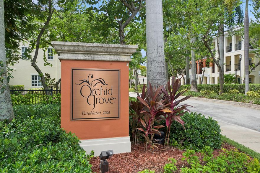 Exceptional townhome in the Orchid Grove community presents elevated South Florida living just minutes from pristine beaches, vibrant dining and shopping, and major travel corridors. Ideally suited for executives,  or those seeking refined coastal lifestyle accommodations. Spacious open layout  with high ceilings and abundant natural light. Three generously sized bedrooms including a primary suite with large walk-in closet. Two and one-half meticulously finished bathrooms with contemporary fixtures and finishes. Chef-inspired kitchen with granite countertops, espresso-tone cabinetry, and stainless steel appliances ideal for daily living or entertaining. enjoy exceptional community features including a clubhouse, fitness center, resort-style and pool. Minutes from the Atlantic Ocean.