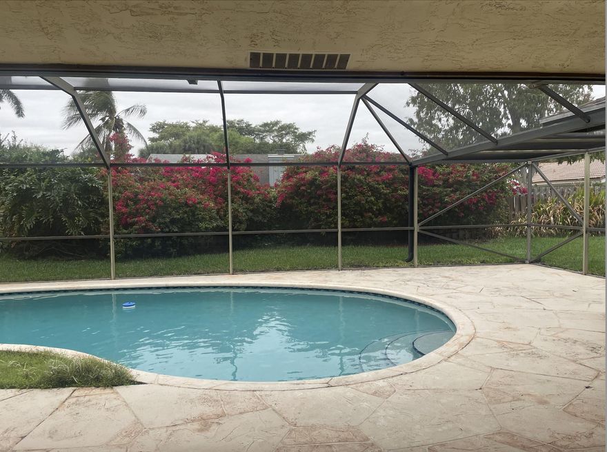 Professional pictures coming soon! This 1 story, 4 bedroom, 2 bathroom home features high ceilings providing lots of natural light, a private screened in pool with extra yard space, 2 car garage. The home is conveniently located in Central Boca Raton in the low HOA Strathmore neighborhood. Come make this home yours! Zoned for A+ schools and walking distance to St. Andrews & Pinecrest.