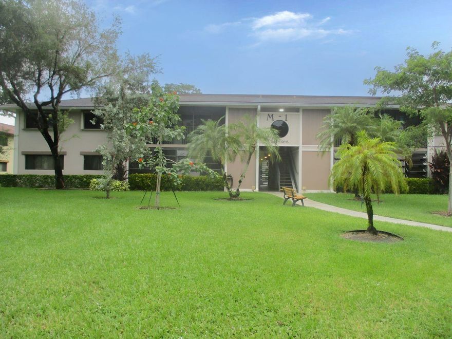 Spacious 2-Bedroom, 2-Bath 1st floor unit with serene a garden view! This generously sized condo offers a bright and open living/dining area, oversized bedrooms, and a screened balcony perfect for enjoying the peaceful surroundings. The unit is in overall fair condition and offers great potential with your personal touch. Conveniently located near schools, shopping, Coral Springs, and the Tamarac Sports Complex. Buyer's HOA requirements include a minimum 650 credit score and income minimum of $25k a year. Property is vacant & empty, some photos have been virtually staged. Buyer is solely responsible for verifying any assessments, HOA fees.