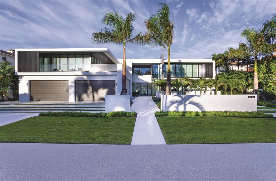 Welcome to 2633 Spanish River Road in Boca Raton. Artfully built by Boca Raton Custom Homes, innovatively conceived by acclaimed Rex Nichols Architects, with spectacular interiors by award-winning Lesly Maxwell, and sublime landscaping design by Greg Lombardi Design, this stunning waterfront residence is one of the most beautiful homes in Palm Beach County. Here the transfusion of light and space, the compelling axis of lines, the minimalist flair all work together to create architectural layers that appear to float, while seamlessly integrating the outdoors with the indoors. Also offered at $17.95 Million Designer Furnished by Lesly Maxwell of Lesly Maxwell Interiors. DISCLAIMER: Information published or otherwise provided by the listing company and its representatives including but not limited to prices, measurements, square footages, lot sizes, calculations and statistics are deemed reliable but are not guaranteed and are subject to errors, omissions or changes without notice. All such information should be independently verified by any prospective purchaser or seller. Parties should perform their own due diligence to verify such information prior to a sale or listing. Listing company expressly disclaims any warranty or representation regarding such information. Prices published are either list price, sold price, and/or last asking price. The listing company participates in the Multiple Listing Service and IDX. The properties published as listed and sold are not necessarily exclusive to listing company and may be listed or have sold with other members of the Multiple Listing Service. Transactions where listing company represented both buyers and sellers are calculated as two sales. The listing company's marketplace is all of the following: Vero Beach, Town of Orchid, Indian River Shores, Town of Palm Beach, West Palm Beach, Manalapan Beach, Point Manalapan, Hypoluxo Island, Ocean Ridge, Gulf Stream, Delray Beach, Highland Beach, Boca Raton, East Deerfield Beach, Hillsboro Beach, Hillsboro Shores, East Pompano Beach, Lighthouse Point, Sea Ranch Lakes and Fort Lauderdale. Cooperating brokers are advised that in the event of a Buyer default, no commission will be paid to a cooperating Broker on the Deposits retained by the Seller. No commissions are paid to any cooperating broker until title passes or upon actual commencement of a lease. Some affiliations may not be applicable to certain geographic areas. If your property is currently listed with another broker, please disregard any solicitation for services. Copyright 2021 listing company All Rights Reserved.