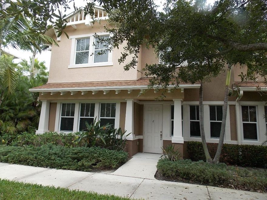 Enjoy resort living near Clematis & Cityplace in this move-in ready 2 story townhome. Available immediately. Main floor: open floor plan living/dining/kitchen. Laundry & 2 pc bathroom. Upstairs: 3 beds 2 baths. Tile on 1st floor & wood flooring on stairs & 2nd floor. Hurricane impact glass thru-out. Rent includes internet, water & cable. Gated community with gorgeous clubhouse consisting of tropical pool, fitness center, business center & mgmt offices. 24 hour gate.