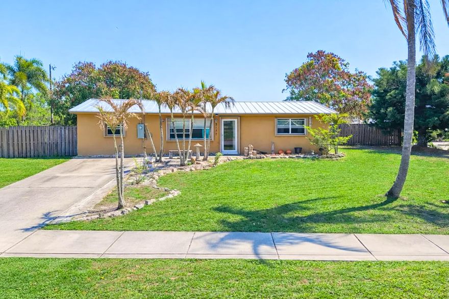 Welcome to this well-maintained 3-bedroom, 1-bathroom single-family, oversize lot. This one-story residence features a functional layout with a bright living area, tile flooring throughout, and a comfortable dining space. Newer roof (2023), AC system (5 years), and water heater (1 year). Enjoy a spacious front yard, tropical landscaping, and private driveway. Needs some updating, this property is ideal for first-time buyers, down sizers, or investors seeking a solid opportunity.