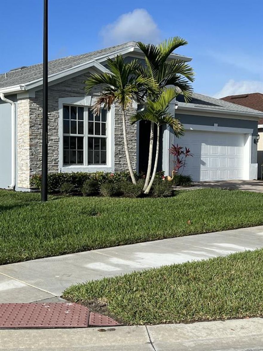 BACKUP CASH OFFERS BEINGS ACCEPTED. Del Webb Tradition is an active Gated 55 adult community inside the community of Tradition. Boasting a grand clubhouse with an onsite Lifestyle Director, resort-style Pool, Hot tub, Pickelball, Tennis, Bocce Ball. Indoor Fitness and Fitness Classes, even Water Aerobics. Dozens of clubs to choose from and participate in. No need to wait for a new build when you can purchase this 3 Years New, Single Family 2BR/2BTH/2CG plus Flex (3rd Bedroom)Room. IMPACT Windows Throughout, Hurricane Shutters. Tile throughout, granite countertops, gas appliances, Laundry / Storage Room. Huge Walk In closets. Enclosed Patio, Large Corner Lot w/Fenced in Yard. HOA covers trash, Cable, Internet, Phone, Lawn Maintenance, Pest Control, All Amenities, etc. Furniture Negotiable.