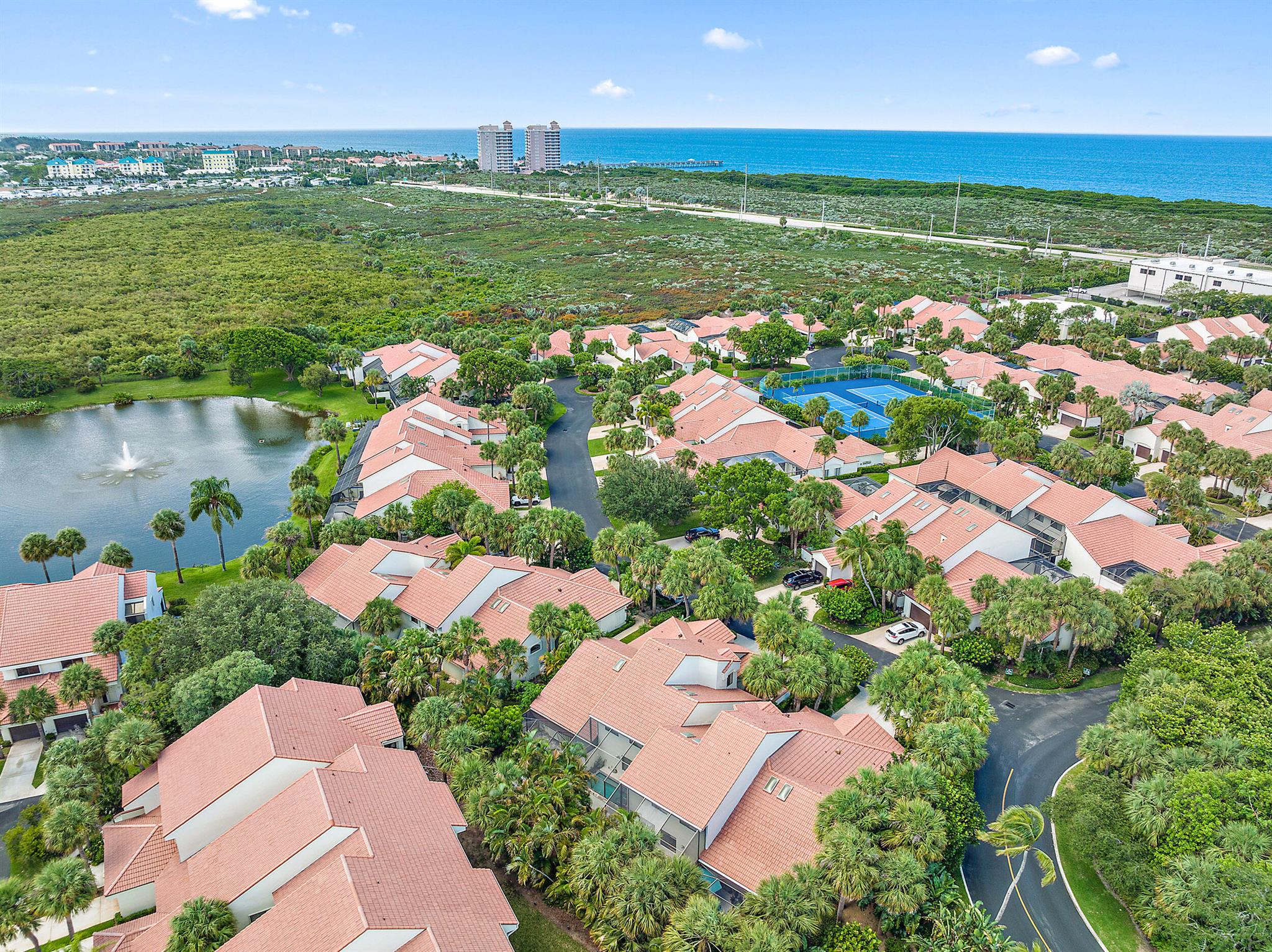 GORGEOUS 3-bedroom townhome with a private, screened pool in the heart of Juno Beach. Experience the feel of a single-family home with the ease and benefits of condo living.Vaulted Elegance: Revel in the expansive ambiance of towering, vaulted ceilings, creating a sense of openness.Spacious Living: Each oversized bedroom offers ample space, ensuring personal comfort and privacy.Private Oasis: Unwind in your own secluded pool, perfect for relaxing or entertaining in style.Prime Location: Situated just a short distance from pristine beaches, bustling shopping centers, and a variety of restaurants, this home places you at the heart of it all.