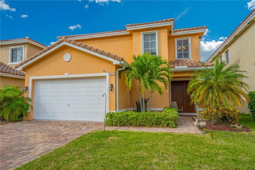 Stunning NEWER Built CBS HOME on Premium Lot! All the space you want w/3 Lrg BRs w/spacious 1st floor den perfect office/playrm/study & more. Great Location in desirable community! Fabulous & Flexible Floor plan perfect for entertaining w/huge kit. open to family room, elegant dining & living rooms, abundant storage closets & more. Enjoy Upgraded diagonal tile, custom paint, wood blinds & designer touches. Sleek & modern Kit. w/granite & new S/S Appliances overlooks the covered patio & lush green lawn w/privacy hedges & fenced yard. Upstairs you'll find a luxurious Owner's retreat w/renovated bath & walk-in closet. 2 guest BRs share Jack & Jill Bath. Laundry is just around the corner for convenience. Perfect home awaits you! A-rated Martin Cnty schools, close to beach, shops & restaurants!